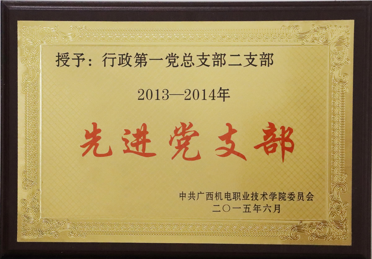 2013-2014年先进党支部